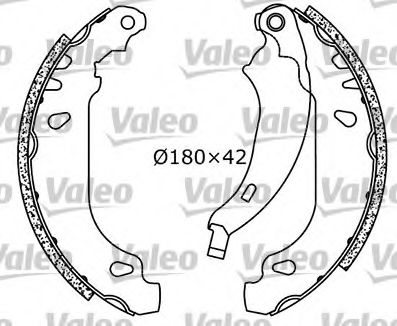 VALEO - 562647 - Комплект тормозных колодок (Тормозная система)