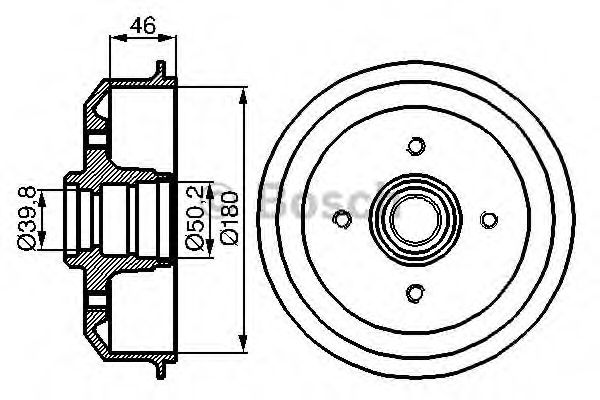 BOSCH - 0 986 477 015 - Тормозной барабан (Тормозная система)