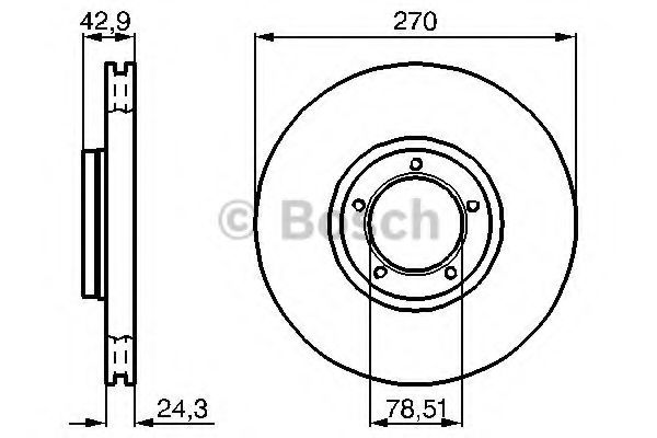 BOSCH - 0 986 478 166 - Тормозной диск (Тормозная система)