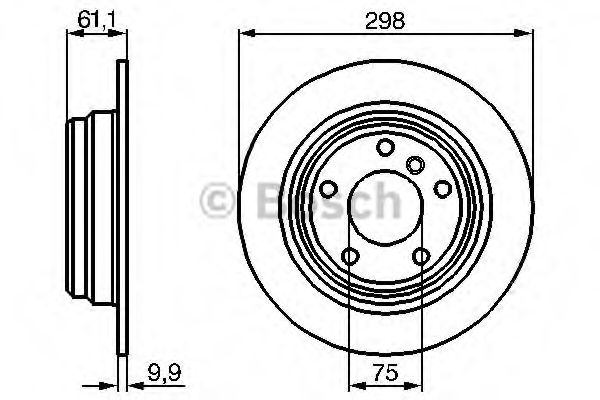 BOSCH - 0 986 478 425 - Тормозной диск (Тормозная система)