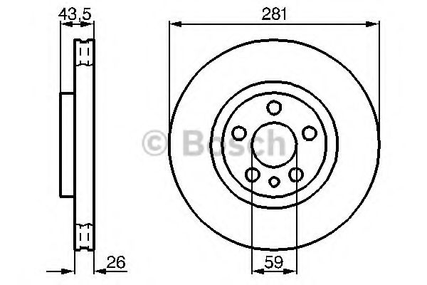 BOSCH - 0 986 478 812 - Тормозной диск (Тормозная система)