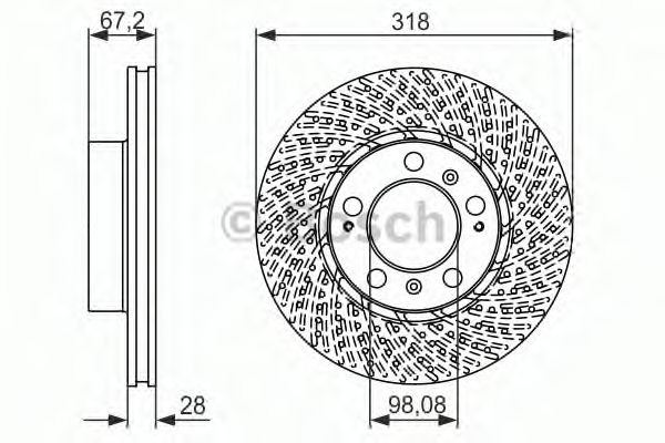 BOSCH - 0 986 479 550 - Тормозной диск (Тормозная система)