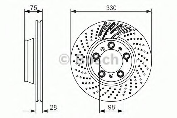 BOSCH - 0 986 479 581 - Тормозной диск (Тормозная система)