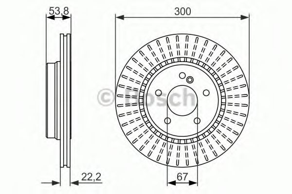 BOSCH - 0 986 479 653 - Тормозной диск (Тормозная система)