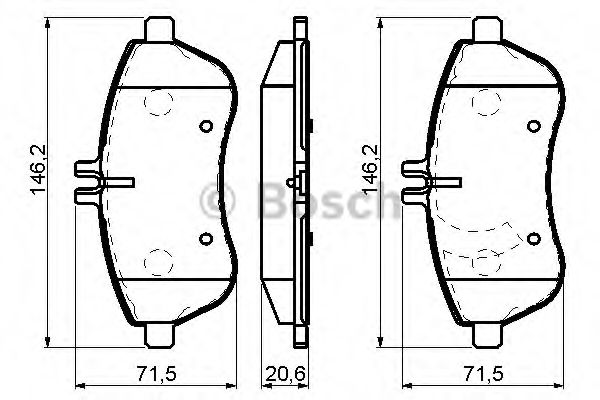 BOSCH - 0 986 494 161 - Комплект тормозных колодок, дисковый тормоз (Тормозная система)