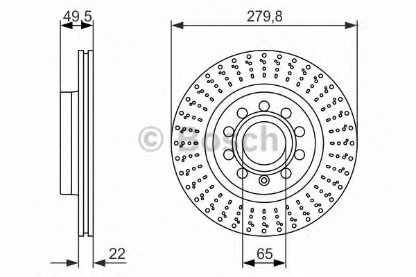 BOSCH - 0 986 479 940 - Тормозной диск (Тормозная система)