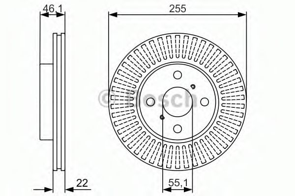 BOSCH - 0 986 479 987 - Тормозной диск (Тормозная система)