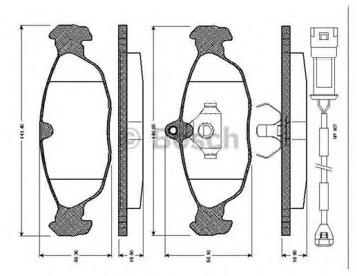 BOSCH - 0 986 TB2 677 - Комплект тормозных колодок, дисковый тормоз (Тормозная система)