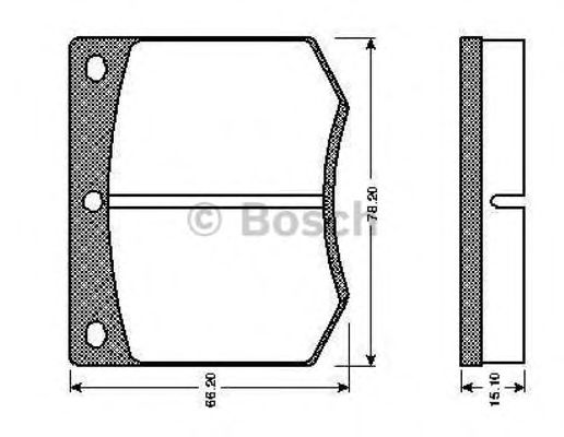 BOSCH - 0 986 TB2 062 - Комплект тормозных колодок, дисковый тормоз (Тормозная система)