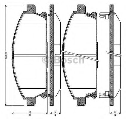 BOSCH - 0 986 TB2 775 - Комплект тормозных колодок, дисковый тормоз (Тормозная система)