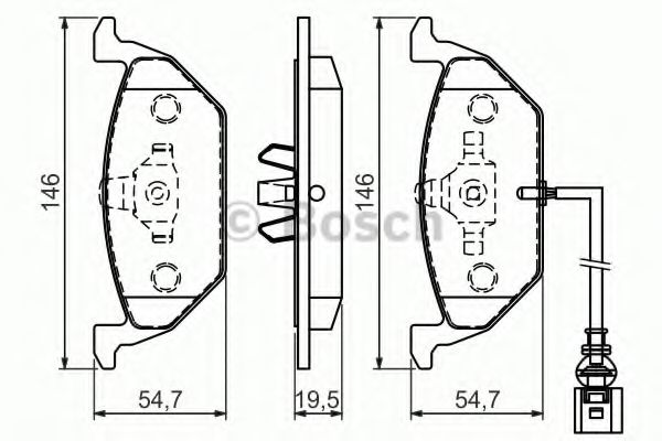 BOSCH - 0 986 494 524 - Комплект тормозных колодок, дисковый тормоз (Тормозная система)