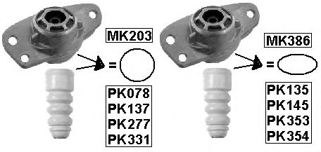 MONROE - PK331 - Пылезащитный комплект, амортизатор (Подвеска / амортизация)