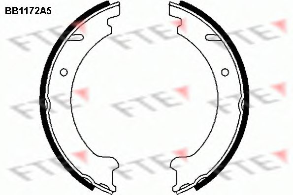 FTE - BB1172A5 - Комплект тормозных колодок, стояночная тормозная система (Тормозная система)