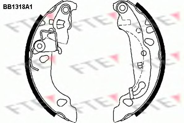 FTE - BB1318A1 - Комплект тормозных колодок (Тормозная система)