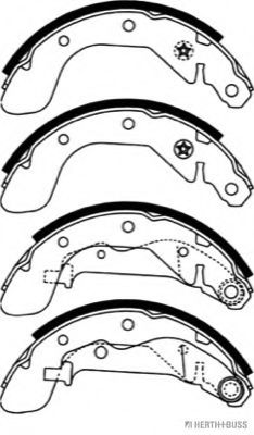 HERTH+BUSS JAKOPARTS - J3500907 - Комплект тормозных колодок (Тормозная система)