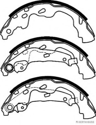HERTH+BUSS JAKOPARTS - J3502073 - Комплект тормозных колодок (Тормозная система)