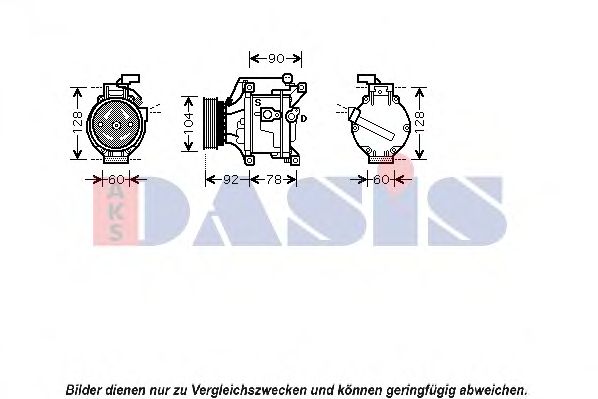 AKS DASIS - 850748N - Компрессор, кондиционер (Кондиционер)