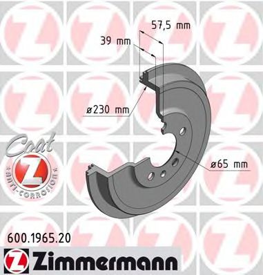 ZIMMERMANN - 600.1965.20 - Тормозной барабан (Тормозная система)