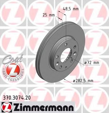 ZIMMERMANN - 370.3074.20 - Тормозной диск (Тормозная система)