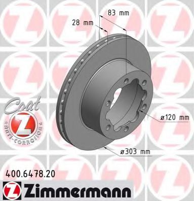 ZIMMERMANN - 400.6478.20 - Тормозной диск (Тормозная система)