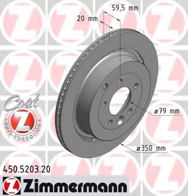 ZIMMERMANN - 450.5203.20 - Тормозной диск (Тормозная система)