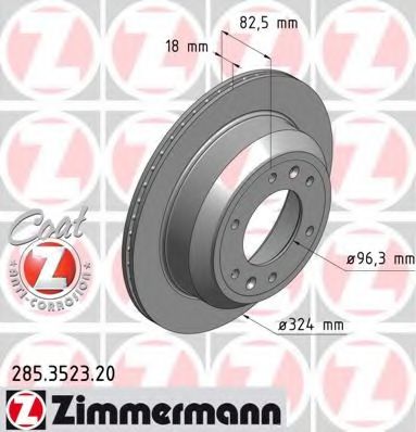 ZIMMERMANN - 285.3523.20 - Тормозной диск (Тормозная система)