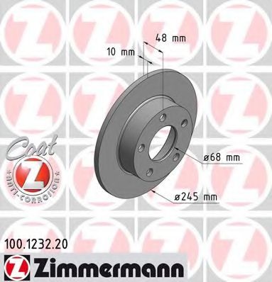 ZIMMERMANN - 100.1232.20 - Тормозной диск (Тормозная система)