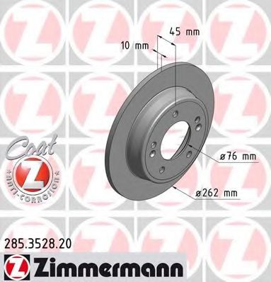 ZIMMERMANN - 285.3528.20 - Тормозной диск (Тормозная система)