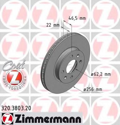 ZIMMERMANN - 320.3803.20 - Тормозной диск (Тормозная система)