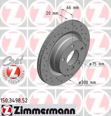 ZIMMERMANN - 150.3498.52 - Тормозной диск (Тормозная система)