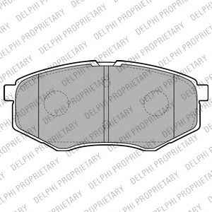 DELPHI - LP2227 - Комплект тормозных колодок, дисковый тормоз (Тормозная система)