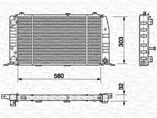 MAGNETI MARELLI - 350213401000 - Радиатор, охлаждение двигателя (Охлаждение)