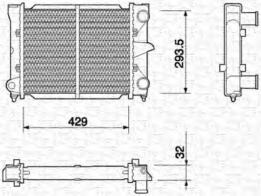 MAGNETI MARELLI - 350213646000 - Радиатор, охлаждение двигателя (Охлаждение)