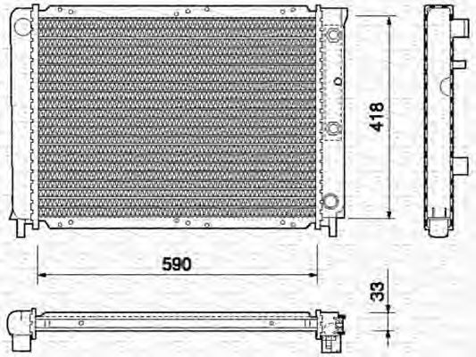 MAGNETI MARELLI - 350213736000 - Радиатор, охлаждение двигателя (Охлаждение)