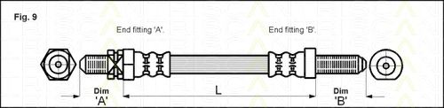 TRISCAN - 8150 16209 - Тормозной шланг (Тормозная система)