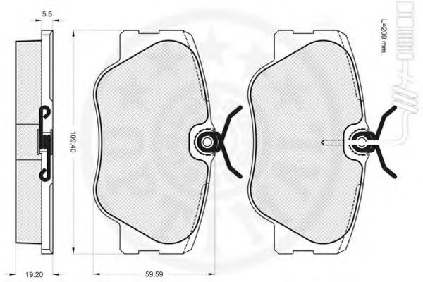 OPTIMAL - 9513 - Комплект тормозных колодок, дисковый тормоз (Тормозная система)