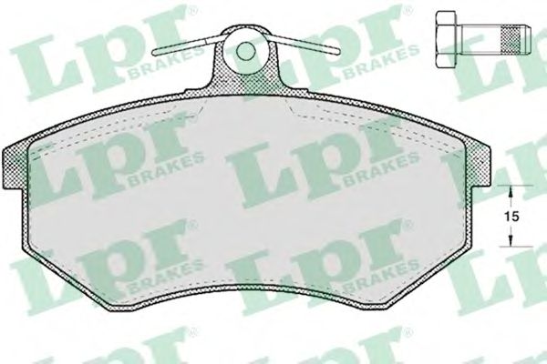 LPR - 05P299 - Комплект тормозных колодок, дисковый тормоз (Тормозная система)