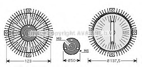 AVA QUALITY COOLING - VWC273 - Сцепление, вентилятор радиатора (Охлаждение)