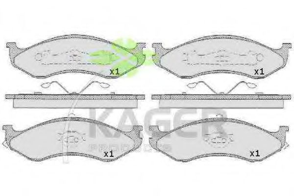 KAGER - 35-0515 - Комплект тормозных колодок, дисковый тормоз