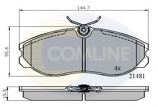 COMLINE - CBP0447 - Комплект тормозных колодок, дисковый тормоз (Тормозная система)