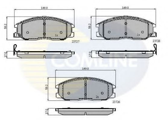 COMLINE - CBP3902 - Комплект тормозных колодок, дисковый тормоз (Тормозная система)