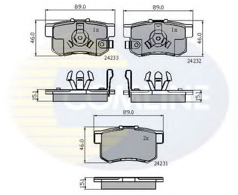 COMLINE - CBP31736 - Комплект тормозных колодок, дисковый тормоз (Тормозная система)