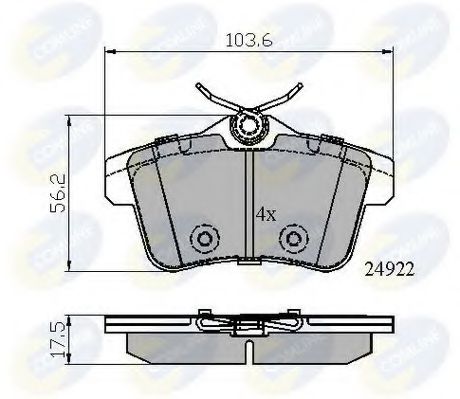 COMLINE - CBP02045 - Комплект тормозных колодок, дисковый тормоз (Тормозная система)