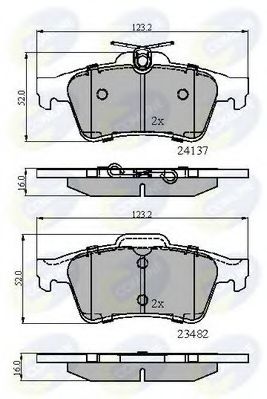 COMLINE - CBP01599 - Комплект тормозных колодок, дисковый тормоз (Тормозная система)