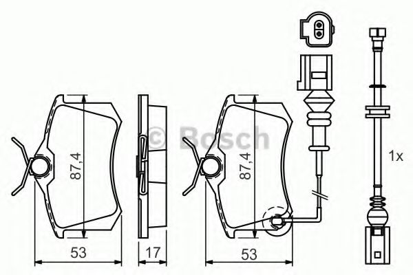 BOSCH - 0 986 424 813 - Комплект тормозных колодок, дисковый тормоз (Тормозная система)