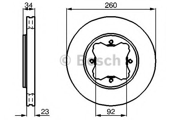 BOSCH - 0 986 478 568 - Тормозной диск (Тормозная система)