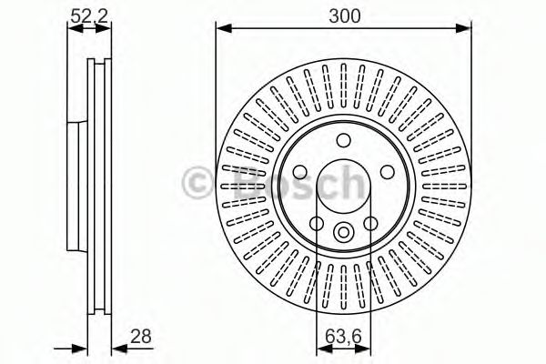 BOSCH - 0 986 479 974 - Тормозной диск (Тормозная система)