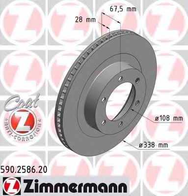 ZIMMERMANN - 590.2586.20 - Тормозной диск (Тормозная система)