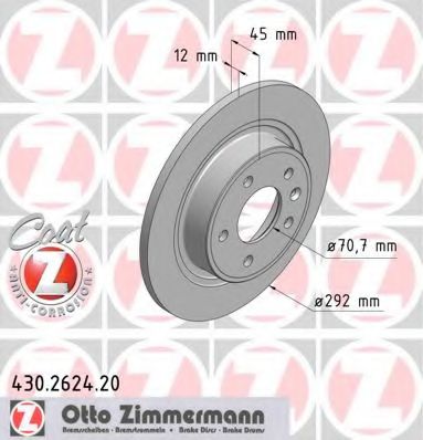 ZIMMERMANN - 430.2624.20 - Тормозной диск (Тормозная система)