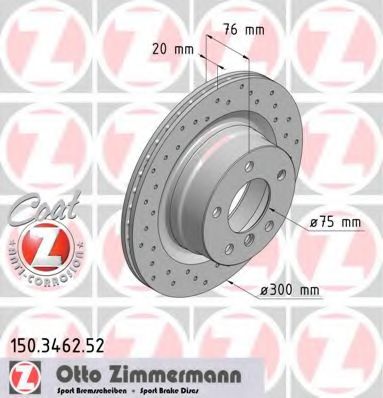 ZIMMERMANN - 150.3462.52 - Тормозной диск (Тормозная система)